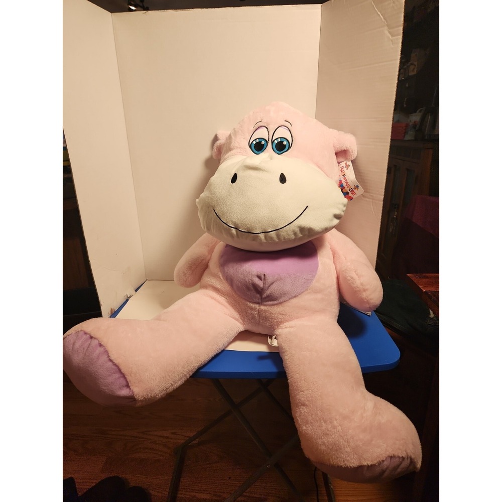 Plush Hippo Large Paradise Pink Hippo 30" Pink Valentine's Day collectible Tags‎